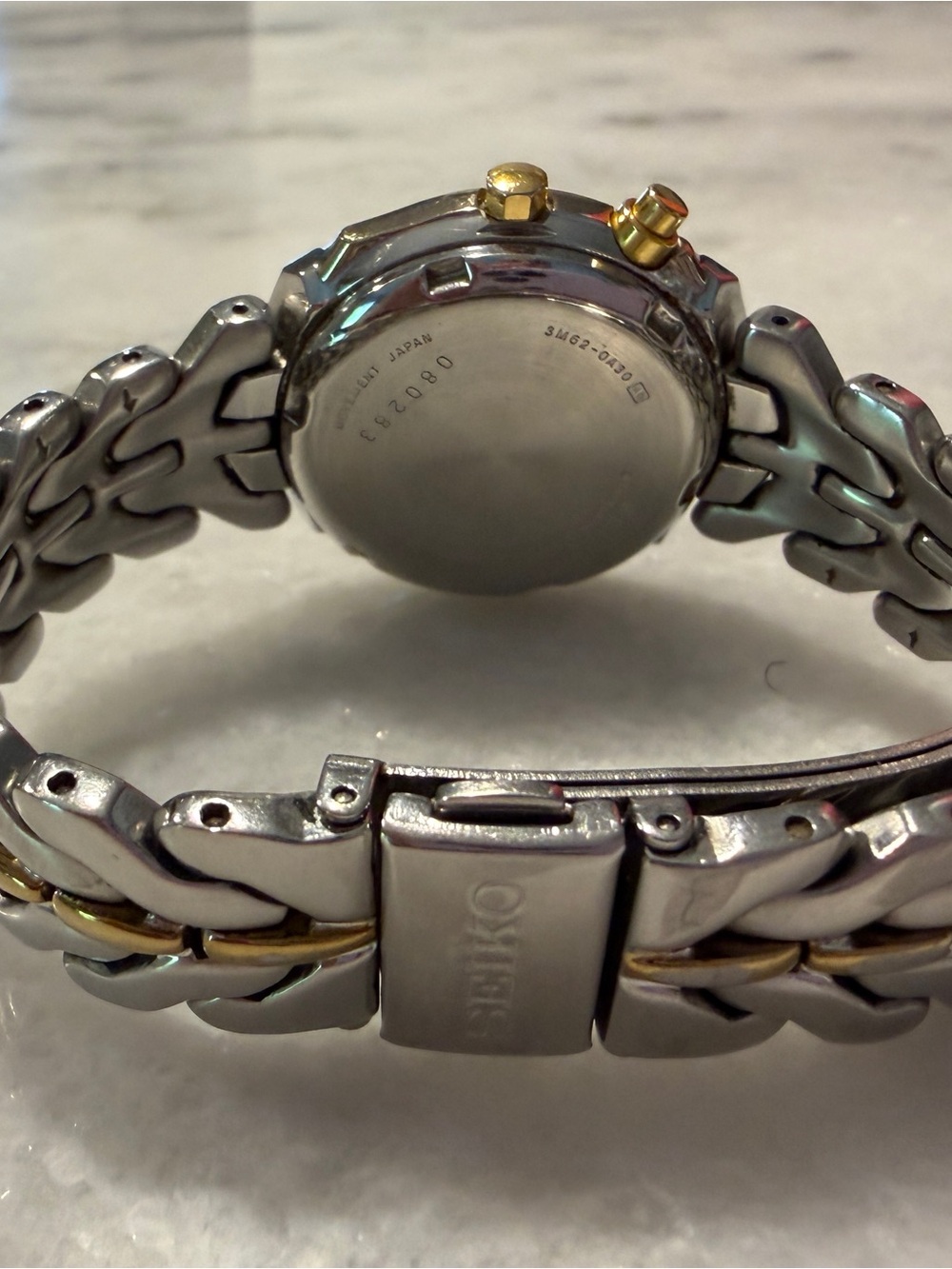 Seiko Two-Tone Silver and Gold Kinetic Bracelet Watch - Picture 3 of 3